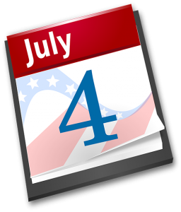 July 4 on a flip calendar