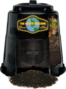 Show what the composting machine looks like.