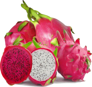 Dragon Fruit whole and cut.