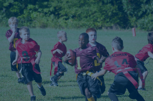 Children playing flag football