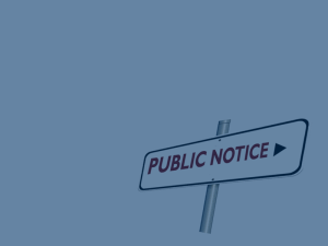 Sign saying Public Notice