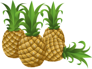 4 pineapples.