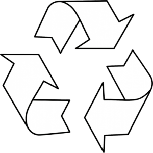 Black and White recycle symbol