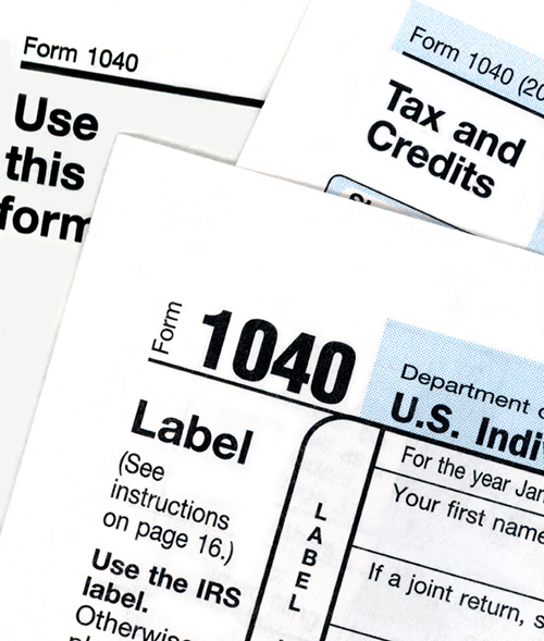 1040 Tax form header