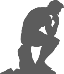 Gray Thinker silhouette.