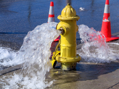 <span style="color: #7b1010; font-weight: bold;">Water Department Flushing <br />System Pipes & Hydrants</span>
