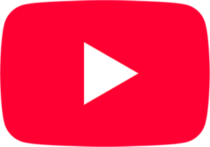 YouTube red box with an white triangle in the middle.